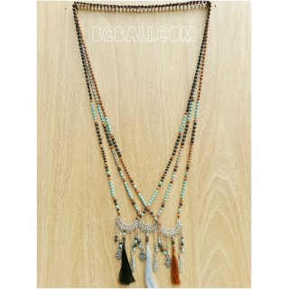 bali beads charms pendant tassels necklaces bronze 