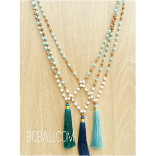 bali handmade necklaces tassels pendant design