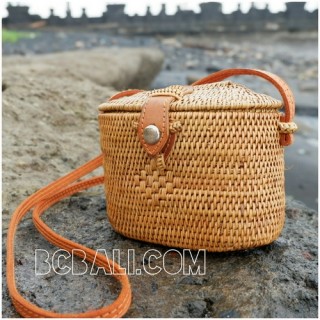 hand woven ata grass rattan balinese bags handmade small