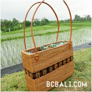 women ladies handbag from grass straw hand woven 