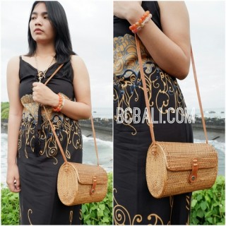 women handbag rattan hand woven ata bali full handmade ethnic design