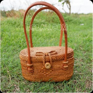 coin purses bag small rattan handwoven unique design