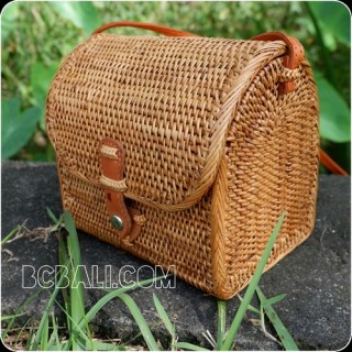 ladies handbag handmade ethnic style rattan ata hand woven 