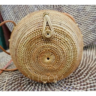 new ata rattan hand woven round circle design ethnic handmade