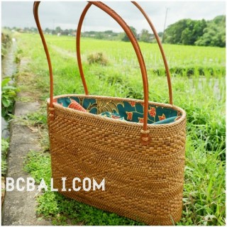 full handmade handbag straw grass handwoven ethnic process