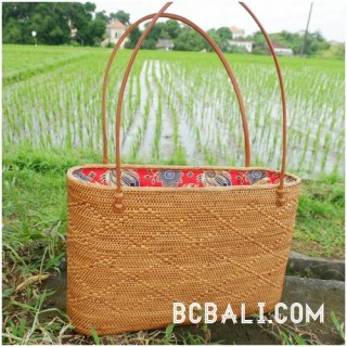 rattan grass ata balinese handbag design full handmade ethnic style