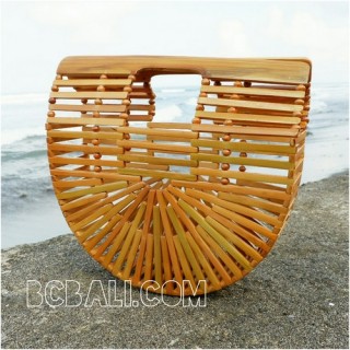 bamboo bags fan design summer season fashion handmade