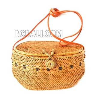 sling bags ata rattan ethnic motif handmade women design