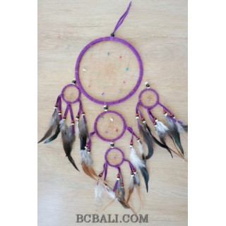 dream catcher 5circle handmade purple and black color