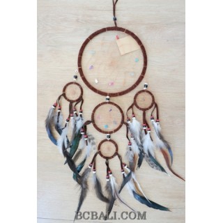 handmade dream catcher balinese style 5circle leather string