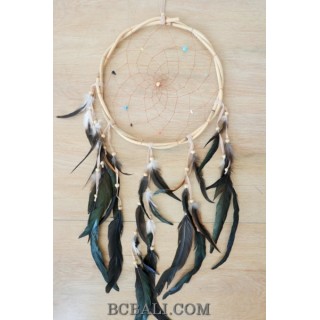 rattan circle dreamcatcher handmade wind chimes home decor