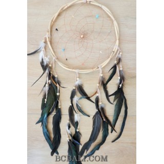 rattan circle dreamcatcher handmade wind chimes home decor