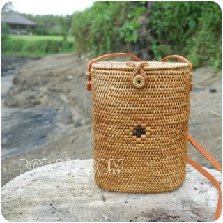 bucket sling bags full handwoven rattan grass handmade