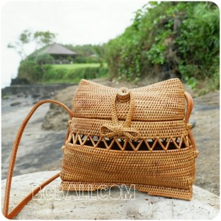 classic style rattan sling bags unique fashion design handmade