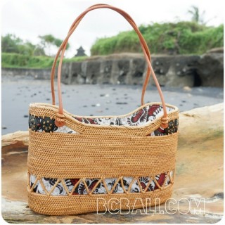 classic unique handbags beaches straw rattan handwoven fabrik