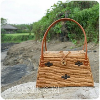 small coin bags motif rattan full handmade classic design