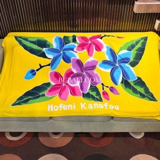 Rayon Sarong Hand Painted Flower Design Customs