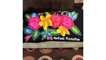 Rayon Sarong Hand Painted Flower Design Customs