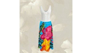 Rayon Floral Hand Painted Skirt