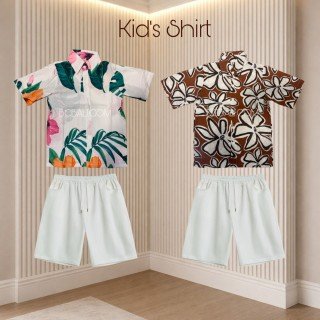New Design Rayon Summer Kids Shirt