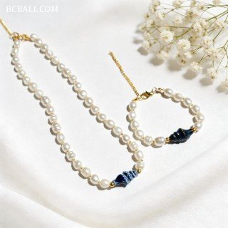 One Sets Necklace And Bracelet Original Shell 