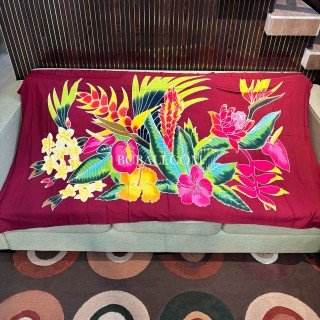 Special Offer Rayon Sarong Hand Painted Flower Design