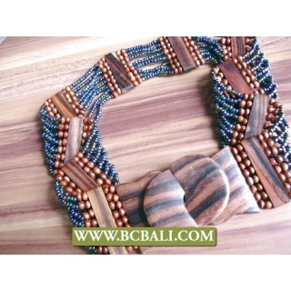 Bali Handmade Paua Beads Belt Stretch Fashion