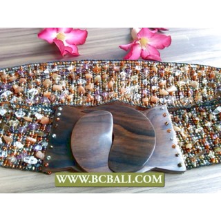 Beads mix Stone Belt Fashion Wooden Clasps