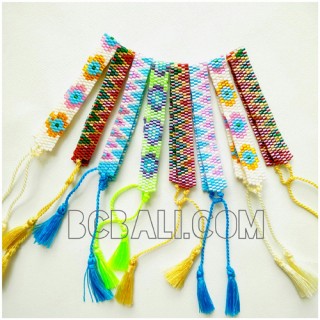 crystal miyuki beads bracelets tassels small size