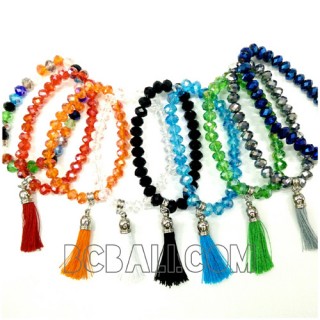 mix color crystal beads bracelets stretch