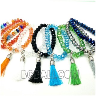 mix color crystal beads bracelets stretch