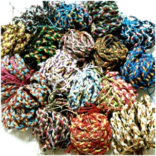 leather hemp bracelet friendship braids mix colors 