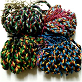 multi color leather hemp bracelets braided friendship