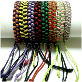 Mix color braid bracelet friendship leather strings