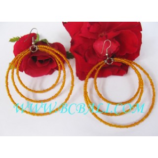 Triple Seeds Bead Earring Fashion