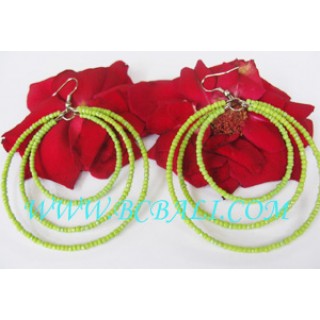 Seeds Bead Earrings Green