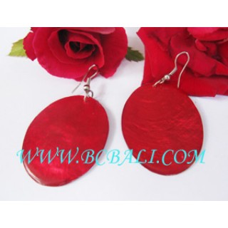 Shells Earrings Women Fashion Red Color