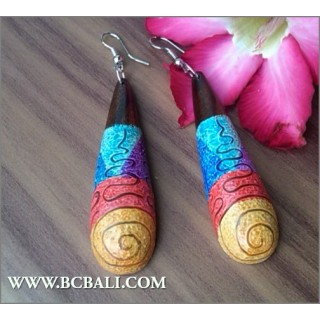 Bali Earring Wooden Hand Painting