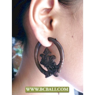 Organic Wooden Earring Carving