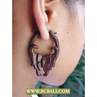 Piercing Sono Wooden Earring Carving