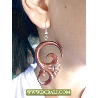 Wholesale Bali Wooden Earring Carving