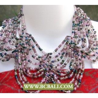 Chocker Necklaces Multi Seeds Beading Fashion