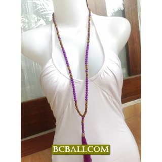 Bali Tassel Necklace Multi Seeds