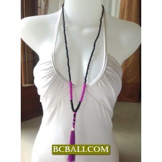 Tassel Necklaces Pendants Beads Seeds