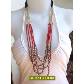 Beading Five Strand Mix Coloring Necklace