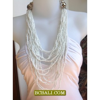 Fashion Beads Multy Strand Long Necklace