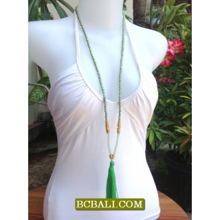 Fashion Tassel Necklace Pendant Long Seeds Bali