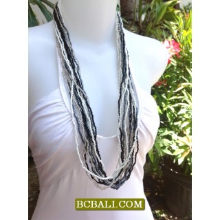 Long Strand Beading Necklace Multi Ready Stock