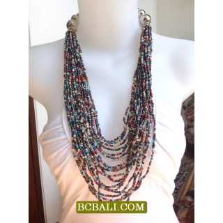 Multi Color Seeds Beads Necklace Fashion