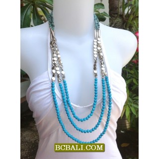 Necklaces Triple Long Beads Triple Seed Jewelry